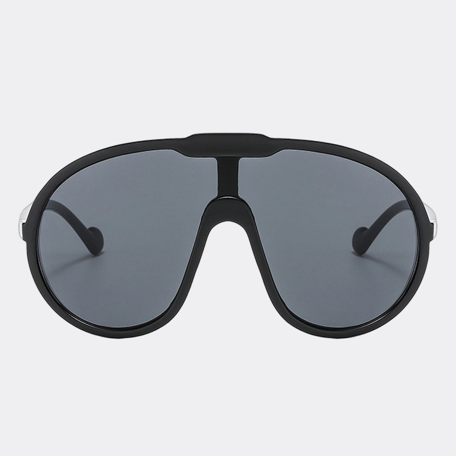 Havana Polarized Sunglasses in Black — front view