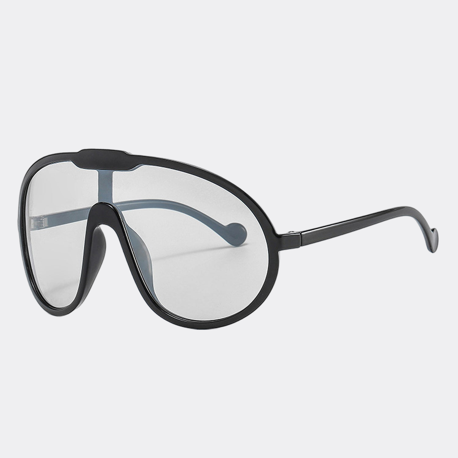 Havana Polarized Sunglasses in Clear — side view