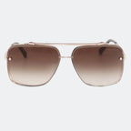 Aviator sunglasses front view — Bella Coffee — Velezeco