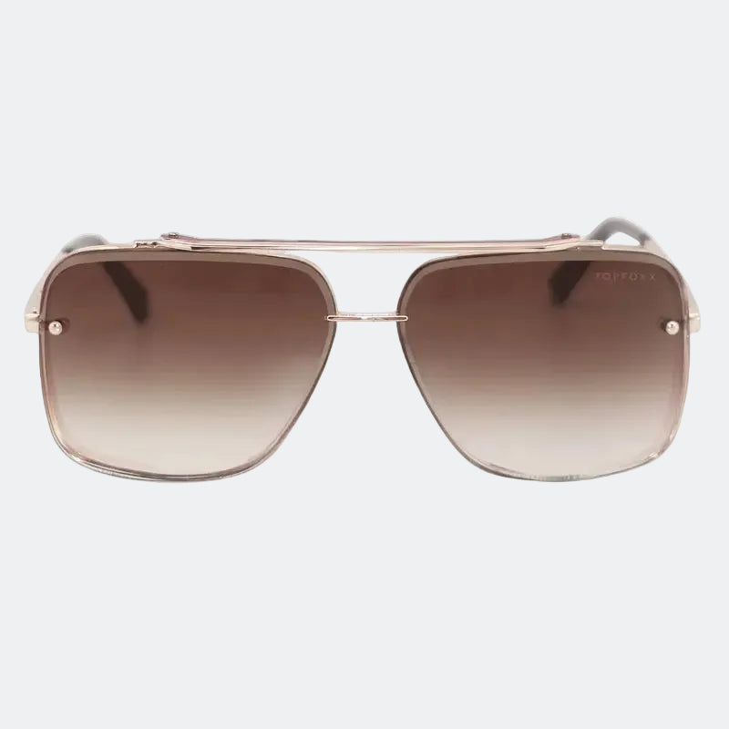 Aviator sunglasses front view — Bella Coffee — Velezeco