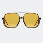 Aviator sunglasses temple and hinge detail — The Aurora — Velezeco