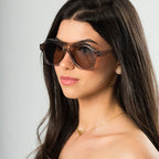 Aviator sunglasses worn by model outdoors — Aeris — Velezeco