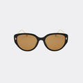 Cat eye sunglasses angled three-quarter view — The Féline — Velezeco