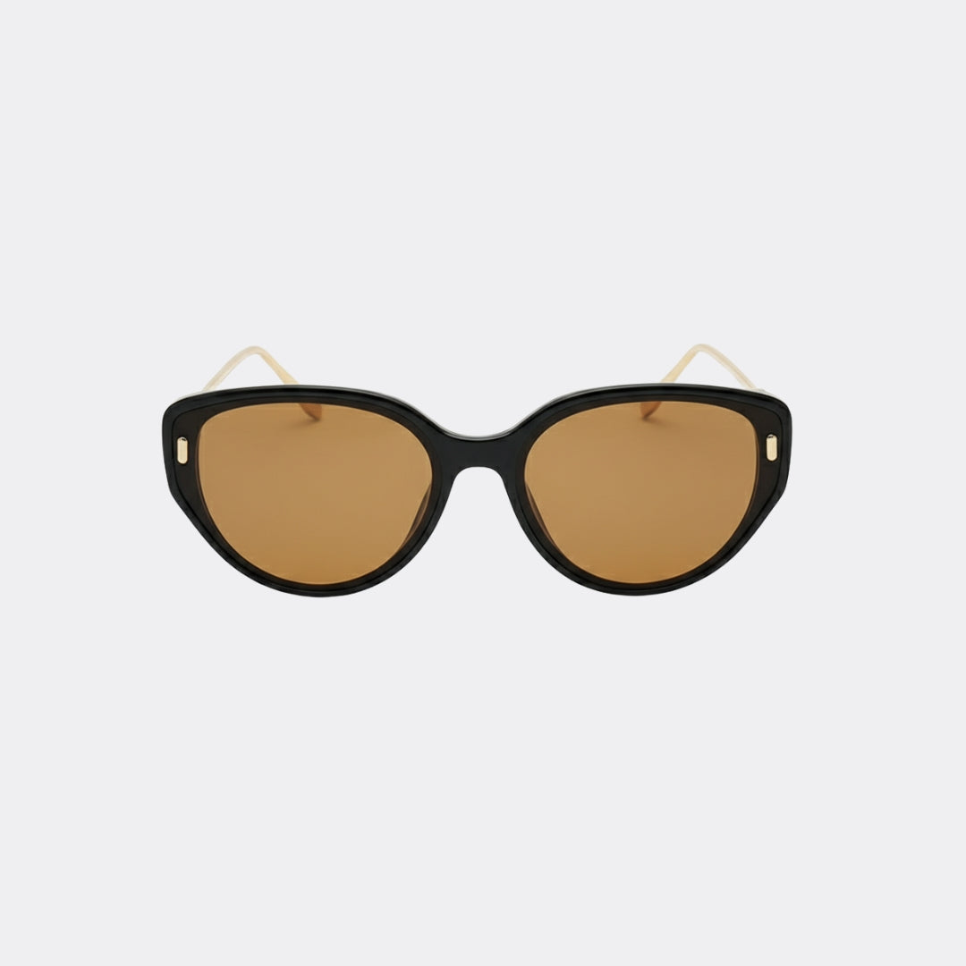 Cat eye sunglasses angled three-quarter view — The Féline — Velezeco