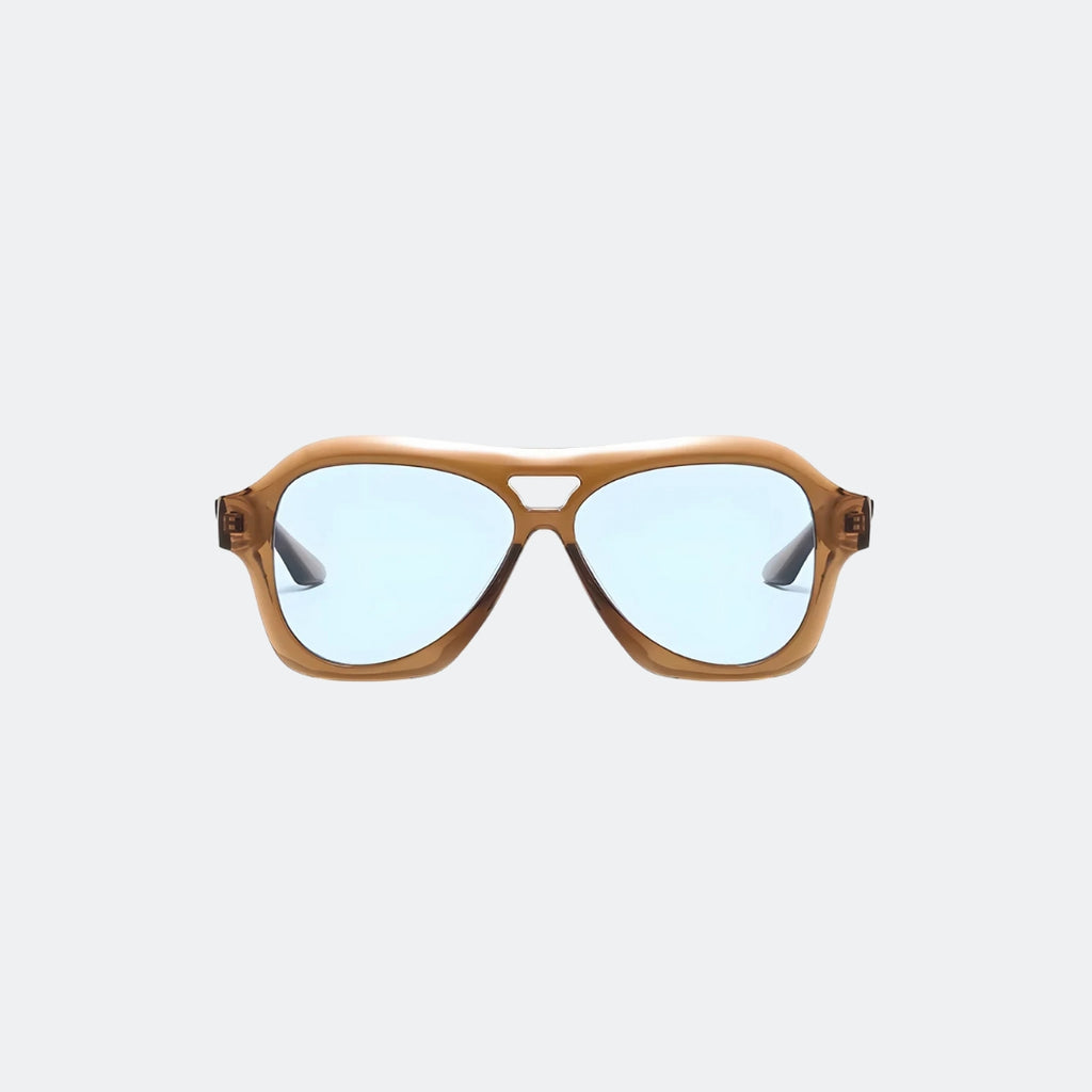 Aviator sunglasses temple and hinge detail — Aeris — Velezeco