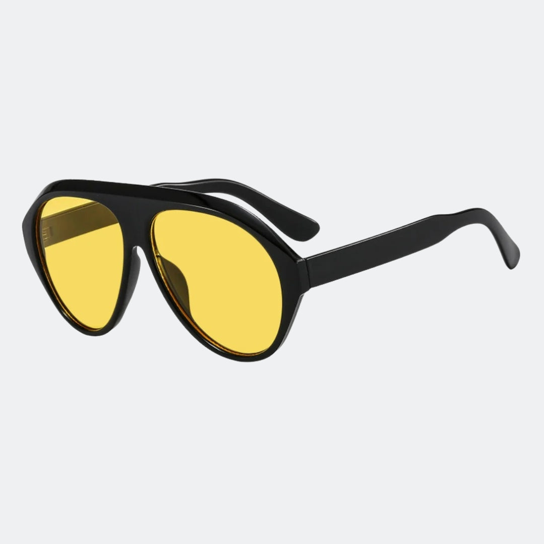 Aviator sunglasses folded flat view — Boston — Velezeco