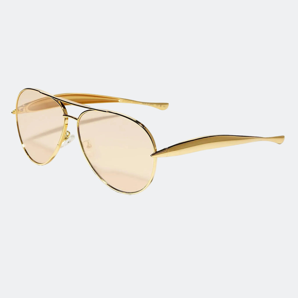 Aviator sunglasses lens close-up detail — Duna — Velezeco