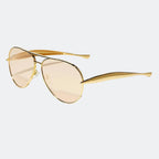 Aviator sunglasses lens close-up detail — Duna — Velezeco