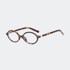 Side view of oval acetate frame showing slim temples — Louiz Blue Light Glasses — Velezeco