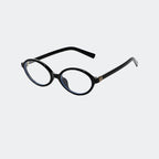 Louiz blue light glasses in leopard colorway, front view — Velezeco