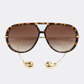 Aviator sunglasses temple and hinge detail — The Nimbus — Velezeco