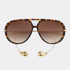 Aviator sunglasses temple and hinge detail — The Nimbus — Velezeco