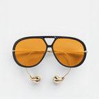 Aviator sunglasses full-frame studio view — The Nimbus — Velezeco