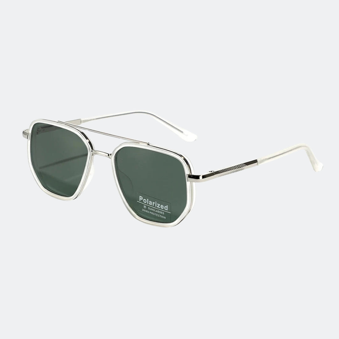 Aviator sunglasses temple and hinge detail — Lawford — Velezeco