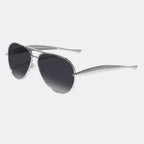 Aviator sunglasses angled three-quarter view — Duna — Velezeco