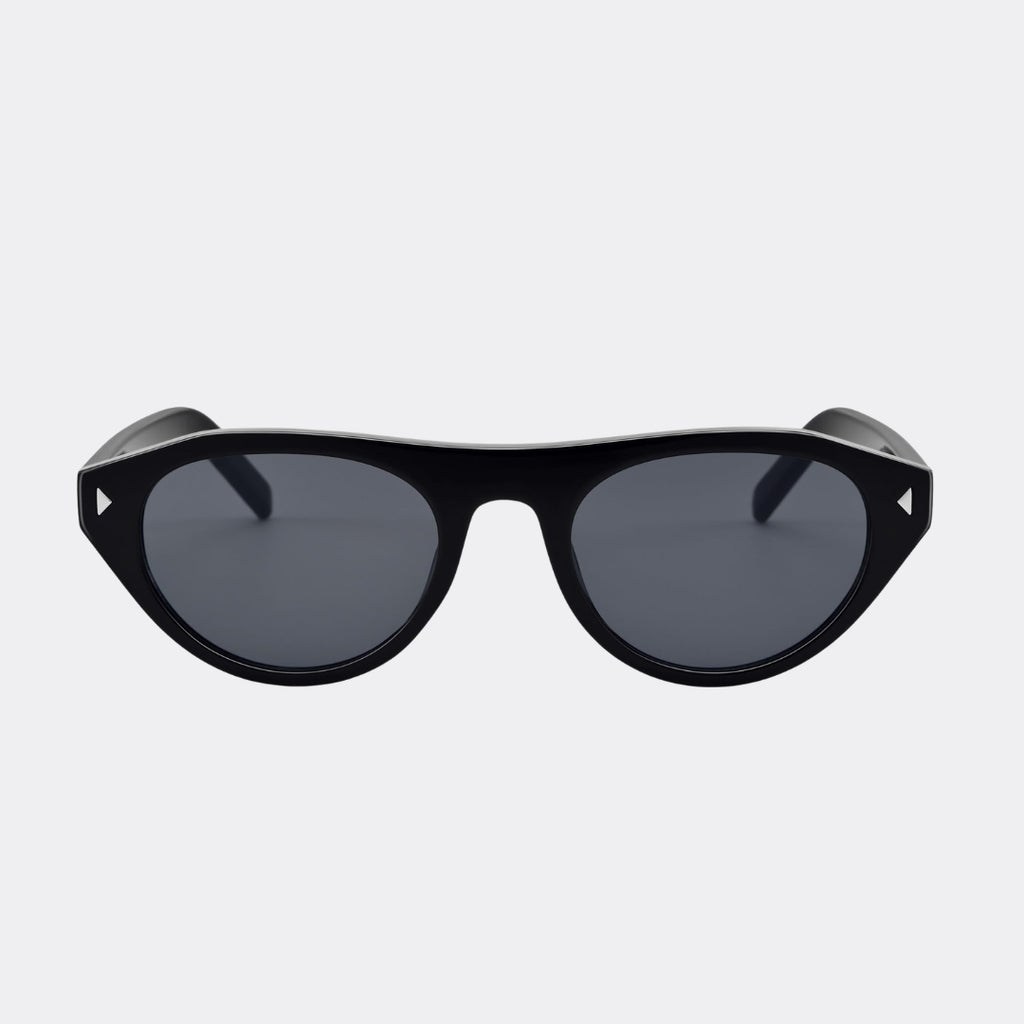 Square sunglasses front view — Obsidian — Velezeco