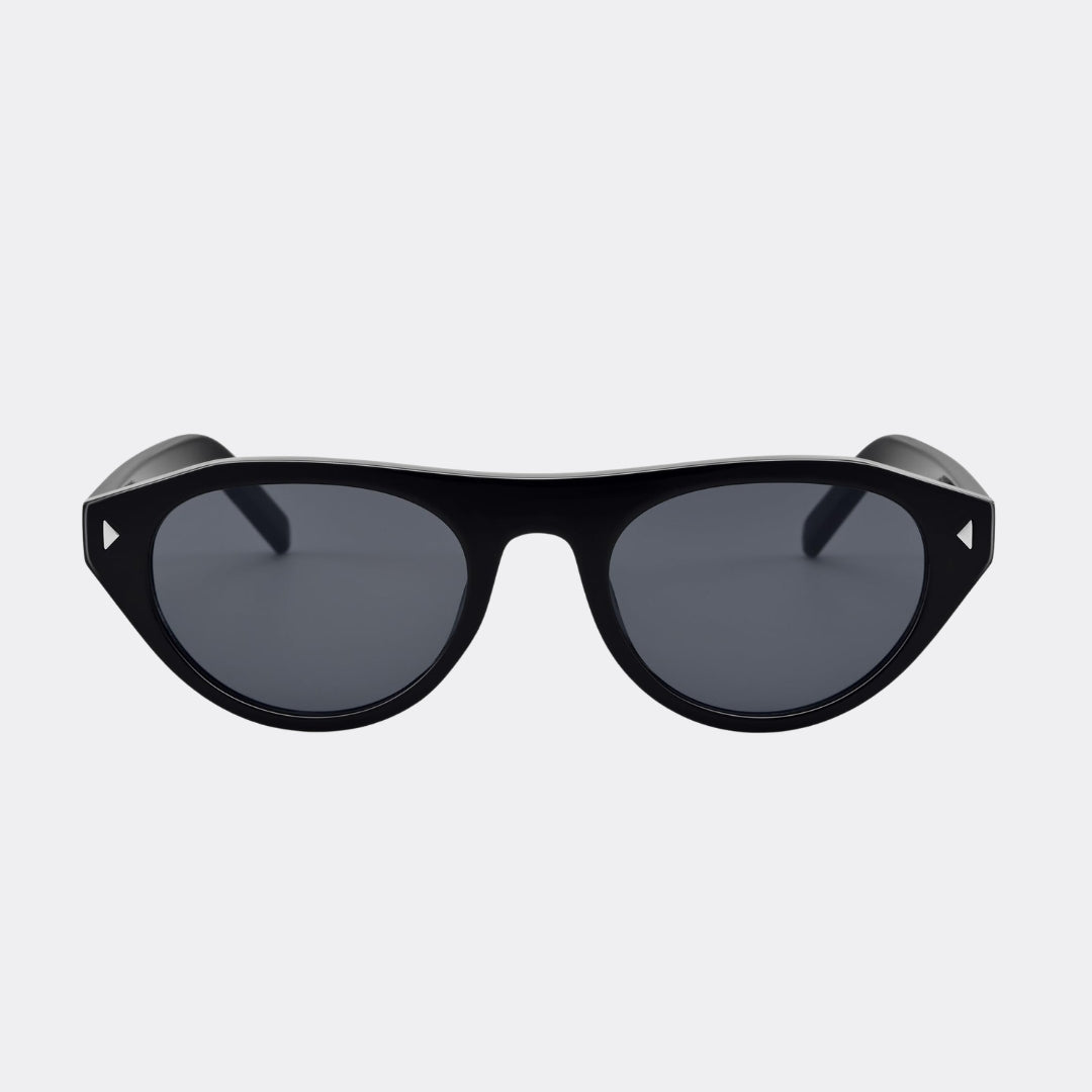 Square sunglasses front view — Obsidian — Velezeco