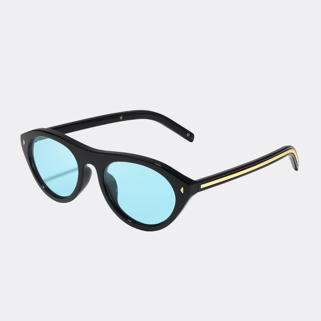 Square sunglasses full-frame studio view — Obsidian — Velezeco