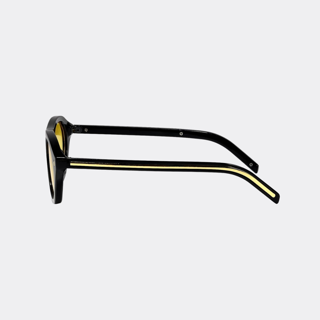 Square sunglasses side profile — Obsidian — Velezeco