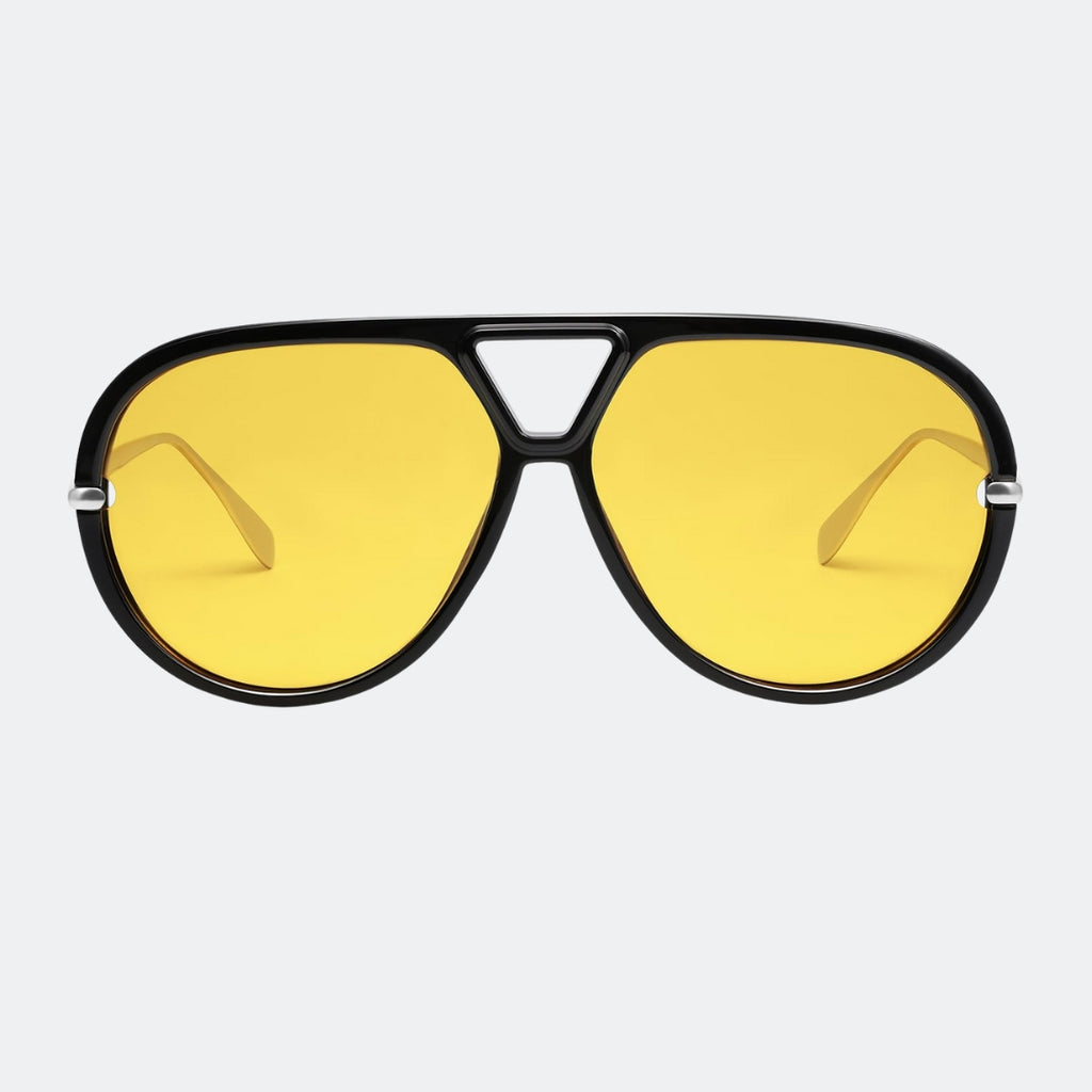 Aviator sunglasses front view — The Aether — Velezeco