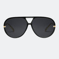 Aviator sunglasses worn by model outdoors — The Aether — Velezeco