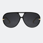 Aviator sunglasses worn by model outdoors — The Aether — Velezeco