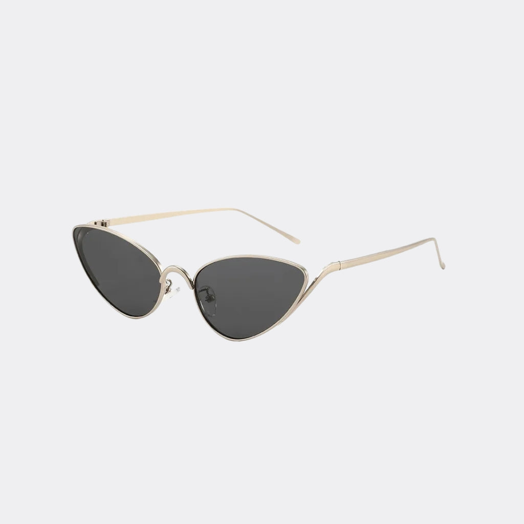 Cat eye sunglasses folded flat view — The Viper — Velezeco
