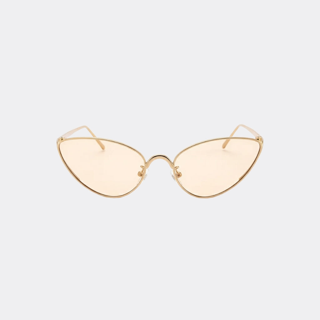 Cat eye sunglasses worn by model outdoors — The Viper — Velezeco