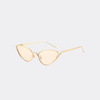 Cat eye sunglasses worn by model, close-up — The Viper — Velezeco