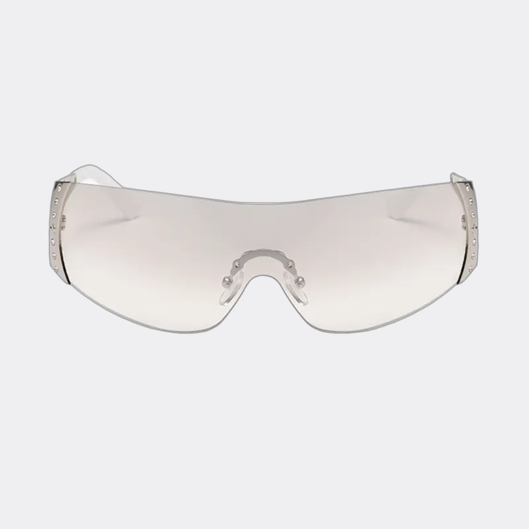 Amalfi Polarized Sunglasses in Silver — front view