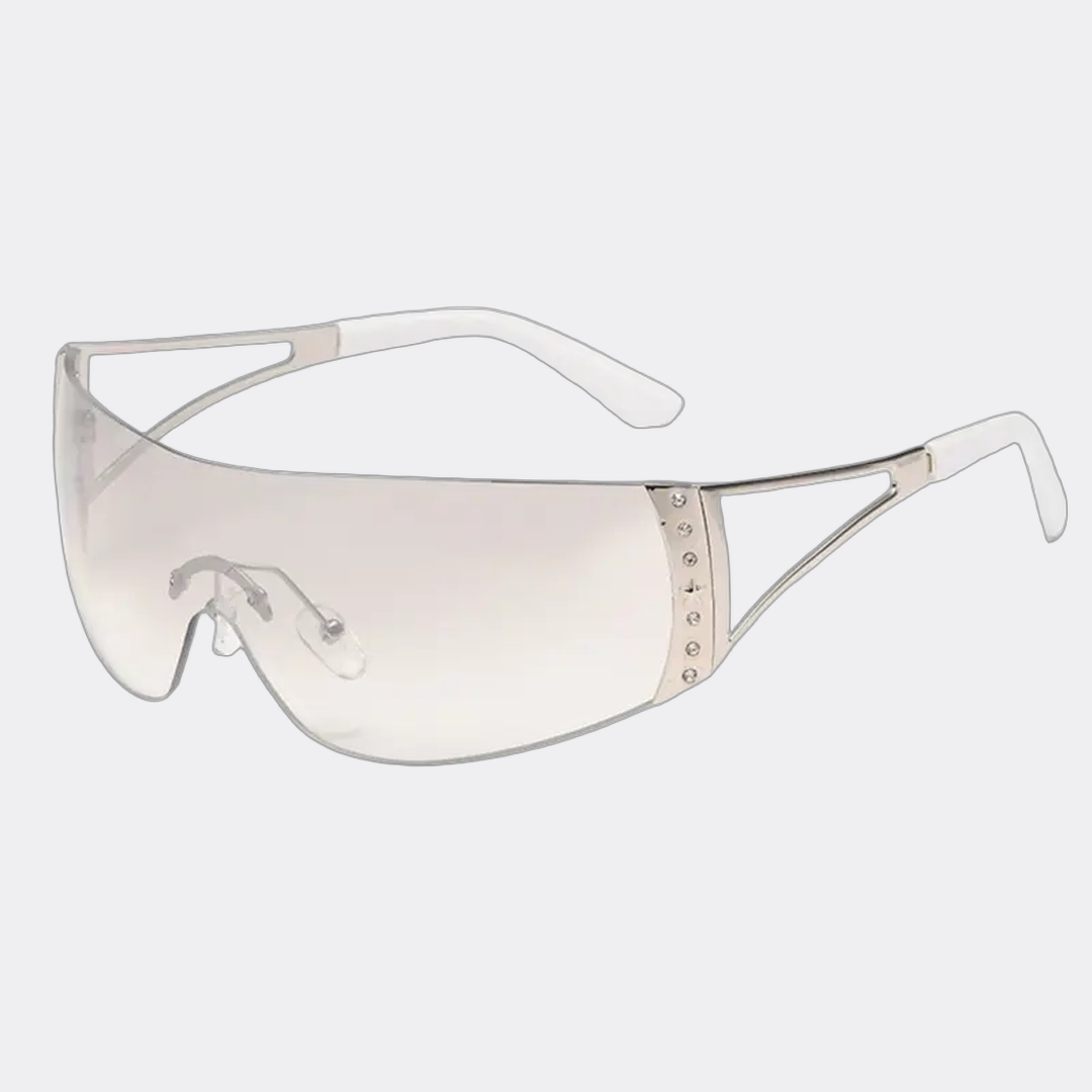 Amalfi Polarized Sunglasses in Silver — side view