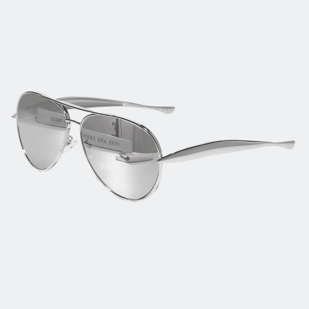 Aviator sunglasses gradient lens detail — Duna — Velezeco