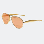 Aviator sunglasses full-frame studio view — Duna — Velezeco