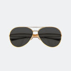 Aviator sunglasses temple and hinge detail — Duna — Velezeco