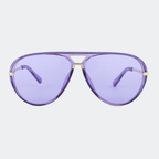 Aviator sunglasses in Purple with purple lenses, front view — Elysia — Velezeco