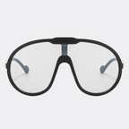 Oversized sunglasses folded flat view — Havana — Velezeco