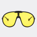 Oversized sunglasses full-frame studio view — Havana — Velezeco