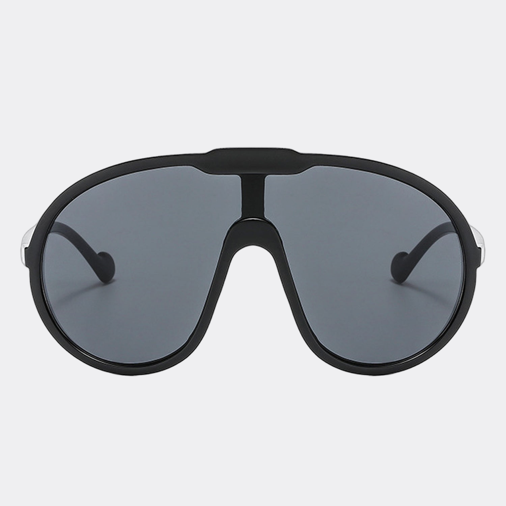 Oversized sunglasses front view — Havana — Velezeco