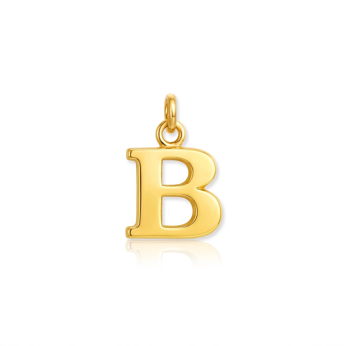 Gold initial pendant, letter B, on white · Velezeco #opt1_2