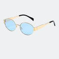 Round sunglasses folded flat view — Lima — Velezeco