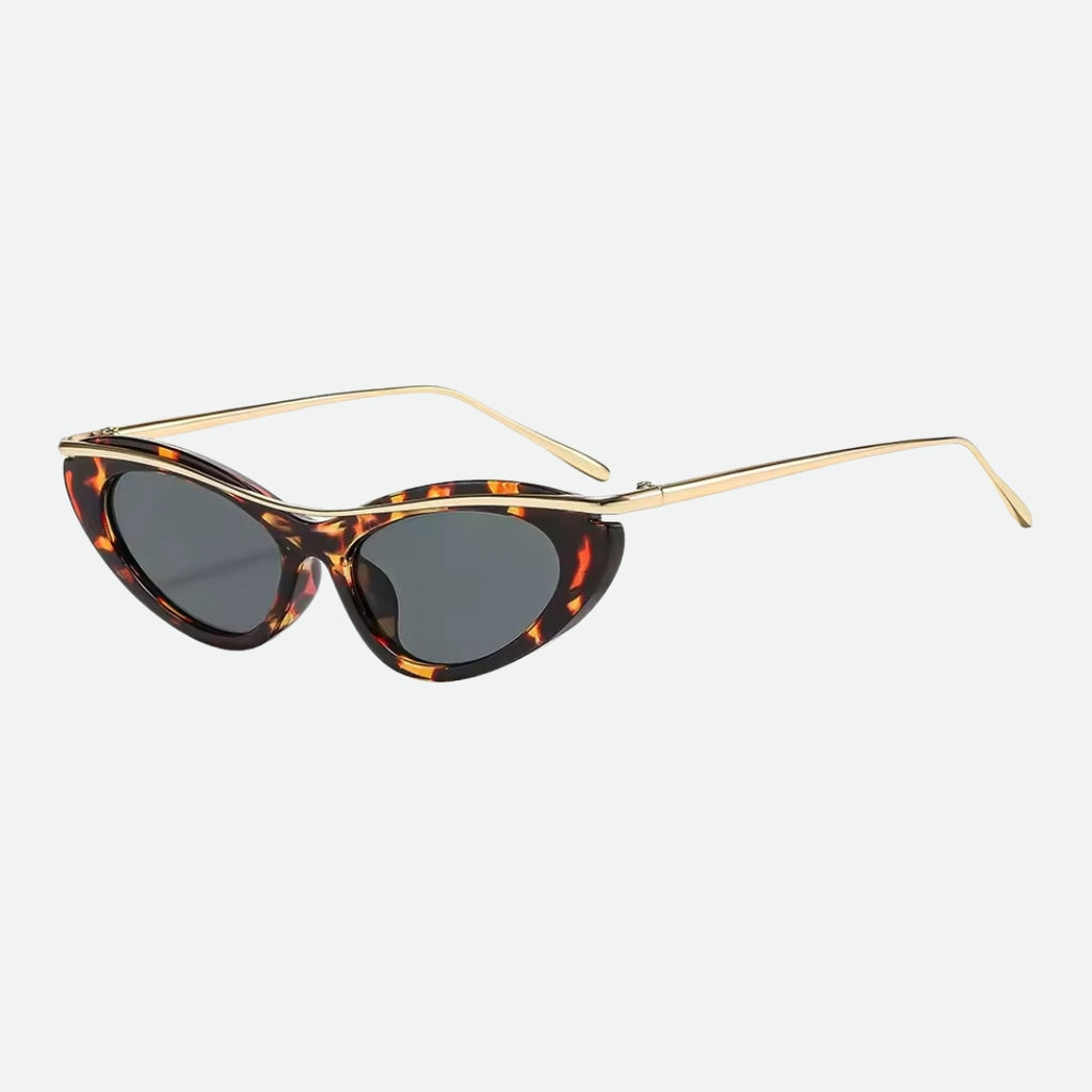 Cat eye sunglasses temple and hinge detail — Milos — Velezeco