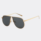 Oversized sunglasses temple and hinge detail — Mirage — Velezeco