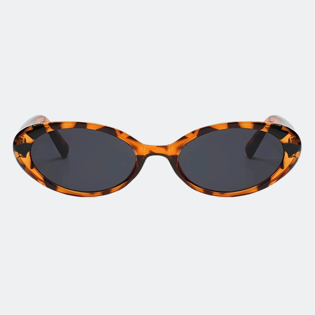 Round sunglasses temple and hinge detail — Nala — Velezeco