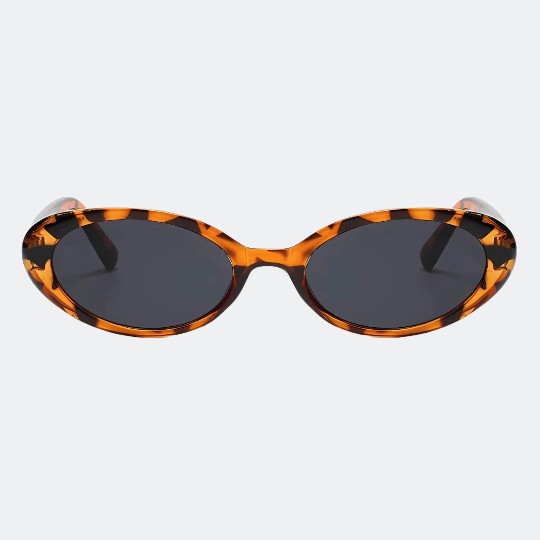 Round sunglasses temple and hinge detail — Nala — Velezeco