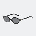 Round sunglasses temple and hinge detail — Rio — Velezeco
