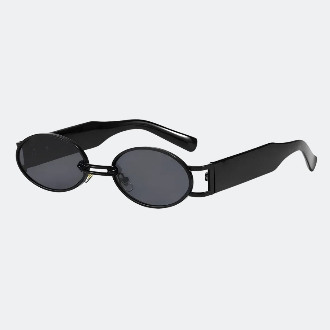 Round sunglasses temple and hinge detail — Monte Carlo — Velezeco