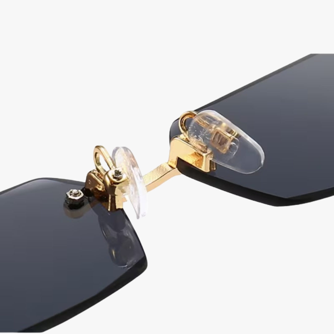 Men's sunglasses temple and hinge detail — Hills — Velezeco