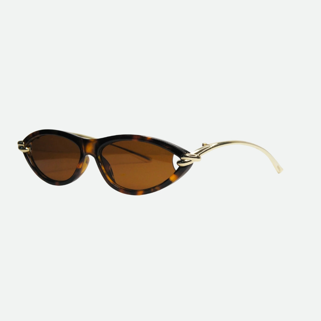 Cat eye sunglasses angled three-quarter view — Santorini — Velezeco