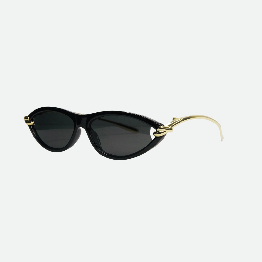 Cat eye sunglasses lens close-up detail — Santorini — Velezeco