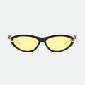 Cat eye sunglasses temple and hinge detail — Santorini — Velezeco